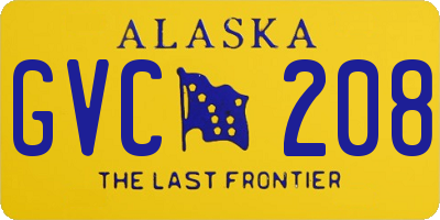 AK license plate GVC208
