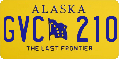 AK license plate GVC210