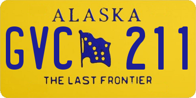 AK license plate GVC211