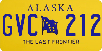 AK license plate GVC212