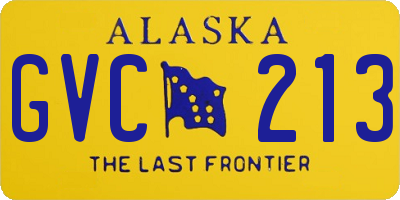 AK license plate GVC213