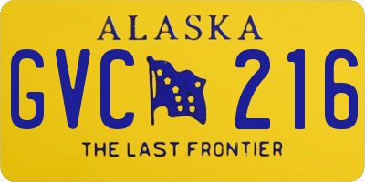 AK license plate GVC216