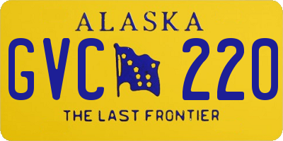AK license plate GVC220