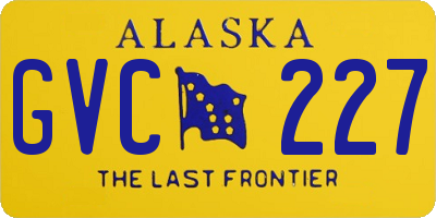 AK license plate GVC227