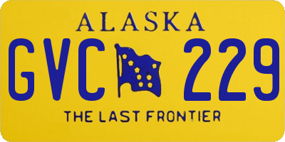 AK license plate GVC229