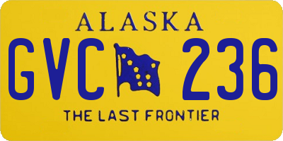 AK license plate GVC236