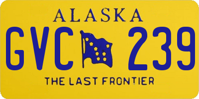 AK license plate GVC239