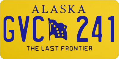 AK license plate GVC241