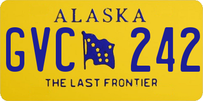 AK license plate GVC242
