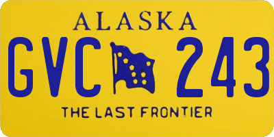 AK license plate GVC243