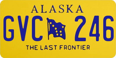 AK license plate GVC246