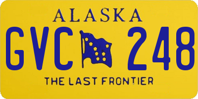 AK license plate GVC248