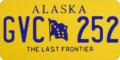 AK license plate GVC252