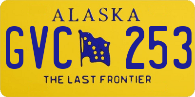 AK license plate GVC253