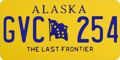 AK license plate GVC254