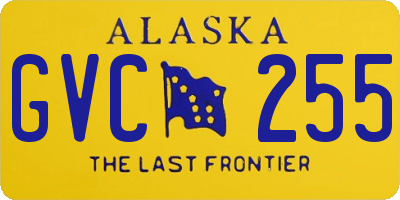 AK license plate GVC255