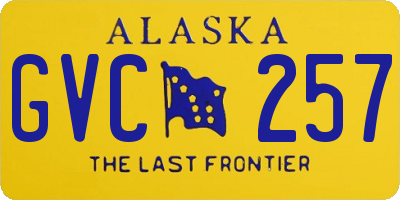 AK license plate GVC257