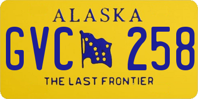 AK license plate GVC258