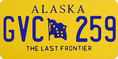 AK license plate GVC259