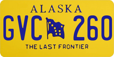 AK license plate GVC260