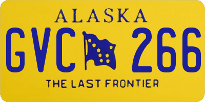 AK license plate GVC266