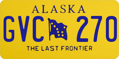 AK license plate GVC270