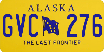AK license plate GVC276