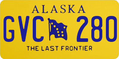 AK license plate GVC280