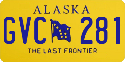 AK license plate GVC281