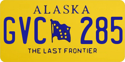 AK license plate GVC285
