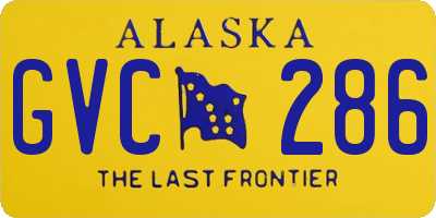 AK license plate GVC286