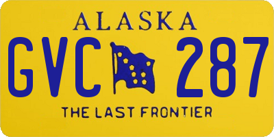 AK license plate GVC287