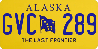 AK license plate GVC289