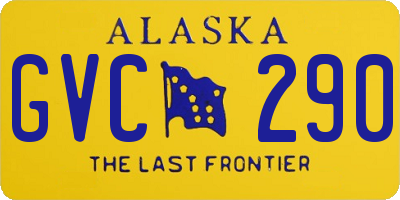 AK license plate GVC290