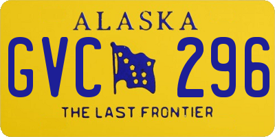 AK license plate GVC296