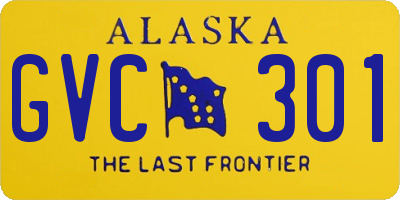 AK license plate GVC301