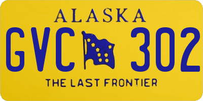 AK license plate GVC302