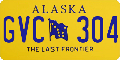 AK license plate GVC304