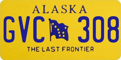AK license plate GVC308
