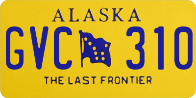 AK license plate GVC310