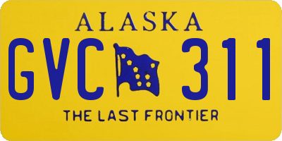 AK license plate GVC311