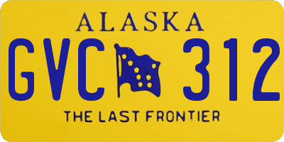 AK license plate GVC312