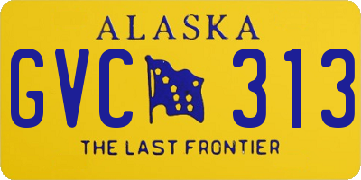 AK license plate GVC313
