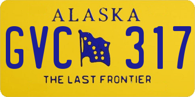 AK license plate GVC317
