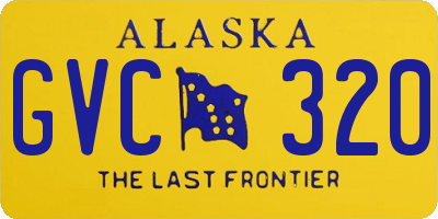 AK license plate GVC320