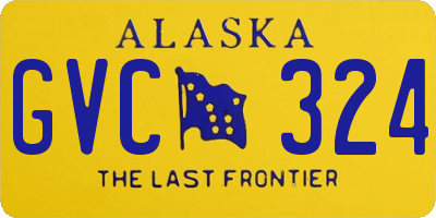 AK license plate GVC324