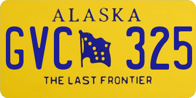 AK license plate GVC325