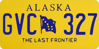 AK license plate GVC327