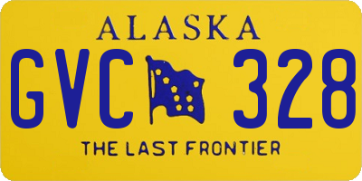 AK license plate GVC328