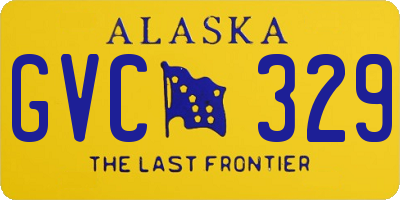AK license plate GVC329